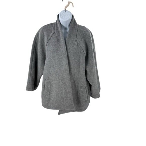 Tuckernuck NEW Gray Odelie Cape Relaxed Fit Wide Sleeve Mid-Length Jacket M/L - Picture 4 of 12